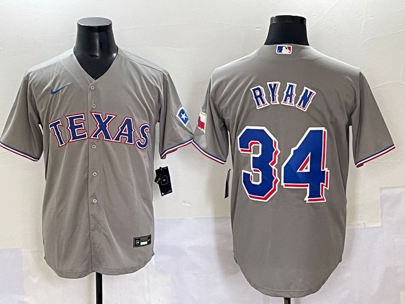 Men 2025 Texas Rangers 34 Ryan Grey Game Nike MLB Jersey style 1